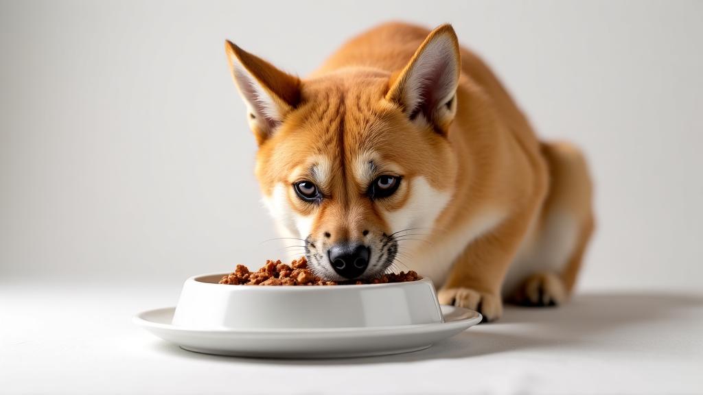 Cat Eating Dog Food